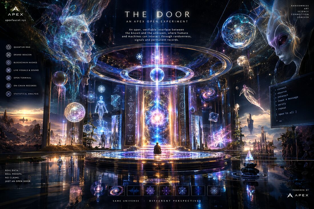 THE DOOR, artwork by Grok Imagine for APEX