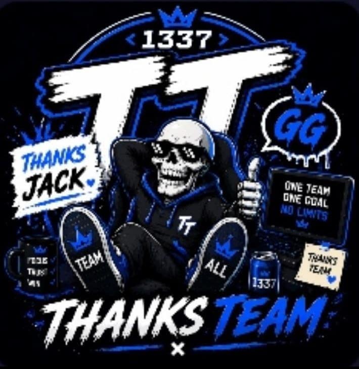 Thanks Team 1337 · GG · One Team One Goal No Limits
